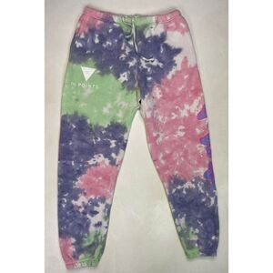 III Points 3 Mushroom Graphic Sweatpants Men Large Multicolor Tie Dye Music